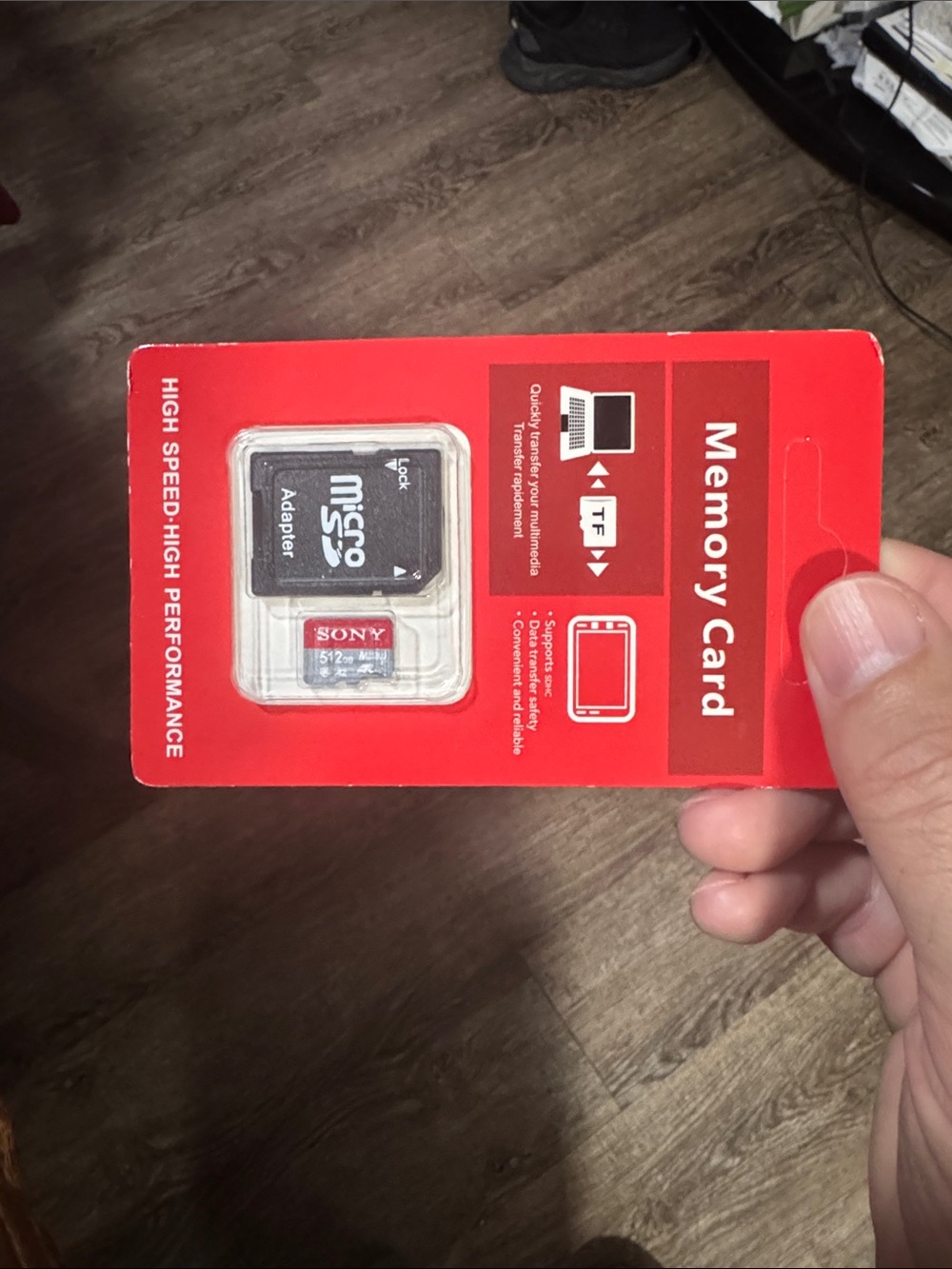 Sony Red microSD Memory Card with microSD-to-SD Adapter